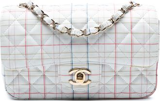 Chanel Tweedehands Mini Rechthoekige Klassieke Gedrukte Kalfsleer Enkele Flap