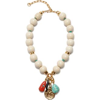 Lizzie Fortunato Blanca Bead & Charm Necklace in Cream Multi at Nordstrom