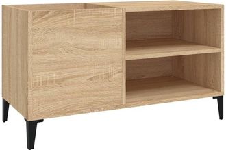 vidaXL Vidaxl - Mueble discos madera contrachapada roble sonoma 84,5x38x48 cm
