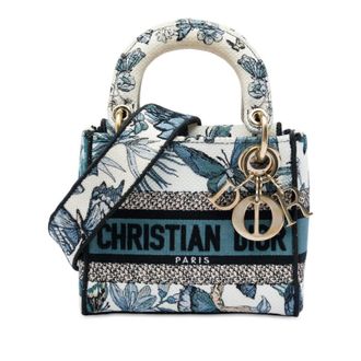 Dior Pre-owned Dior Mini Embroidered Canvas Toile de Jouy Mexico Lady D Lite Satchel Ladies 9FLDVXHWBAP2RA4N