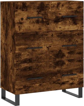 vidaXL Vidaxl - Aparador De Madera De Ingenier&iacute;a Roble Ahumado 69,5x34x90 Cm