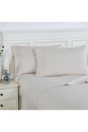 Southshore Fine Linens Premium Collection 300 Thread-Count Percale Extra Deep Pocket Sheet Set in Bone at Nordstrom Rack, Size Full