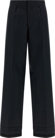 Maison Margiela Herringbone Trousers Pantaloni Nero-Donna