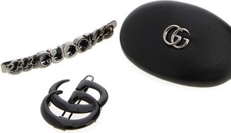 Gucci Womens Hair Clip Set Black Pins Claws & Clips