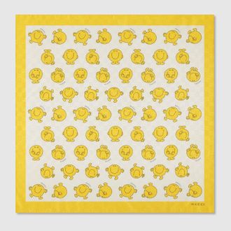 Gucci Kids - Printed GG Silk Bandana, Yellow, Fabric
