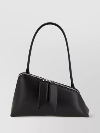 The Attico sunrise geometric leather shoulder bag