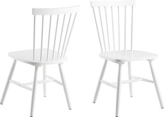 Furniture To Go Riano Dining Chairs in White Set of 2