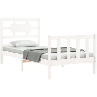 vidaXL Bed Frame without Mattress White 90x200 cm Solid Wood Pine Vidaxl