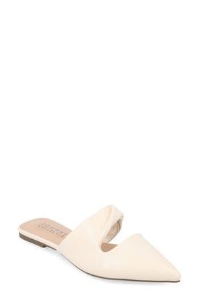 Journee Collection Enniss Flat Mule in Bone at Nordstrom Rack, Size 7.5