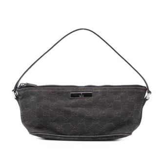 Gucci Pre-owned Shoulder Bags, female, Brown, Size: ONE SIZE Pre-owned Denim Shoulder Bag