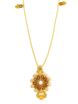 Amir Slama beaded detail necklace - Yellow