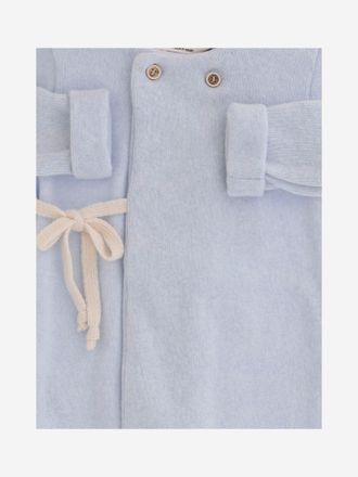 1+ in the family Stretch Cotton Blend Onesie - Blue