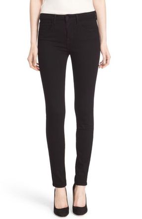 L'agence 30 High Rise Skinny Jeans in Noir at Nordstrom, Size 28