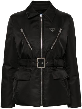 Prada Wattierte Jacke mit Prada-Dreieckslogo