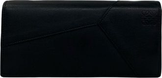 Loewe Black Leather Long Wallet (Bi-Fold) (Pre-Owned)