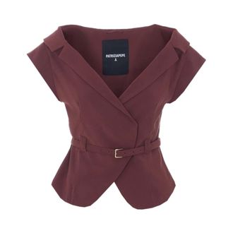 Patrizia Pepe Gilet con cintura - - Jackets - Donna - Rosso - L
