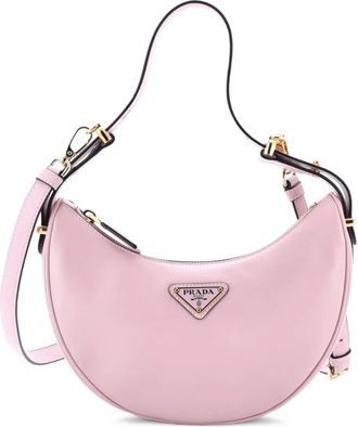 Prada Arque Half Moon Leather Mini hobo bag - Roze