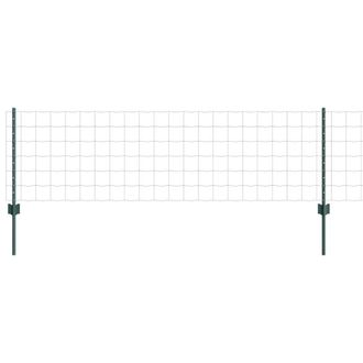 Berkfield Home Euro Fence with 11 U Posts Green 0, 6x25 m Steel