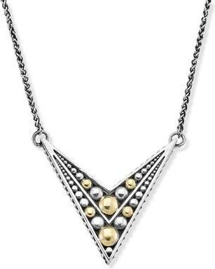 Samuel B. 18K Gold & Sterling Silver Geometric Pendant Necklace in Silver-Gold at Nordstrom Rack