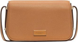 Kate Spade New York small liv pebble leather flap crossbody bag in Biscotti at Nordstrom