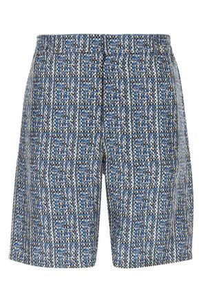Fendi Printed Silk Bermuda Shorts