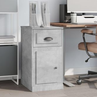 vidaXL Vidaxl - Armario Auxiliar Y Caj&oacute;n Madera Contrachapada Gris 40x50x75 Cm