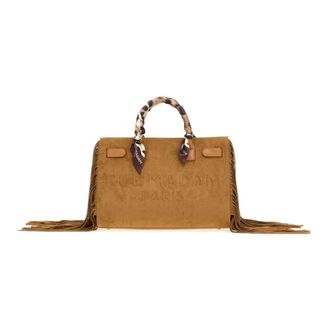 Rue Madam Canyon Tote Fringes - Dames - Tassen - Bruin - Maat: ONE Size Katoen