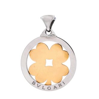 Bulgari Tondo Clover Pendant Pendant & Charms Stainless Steel with 18K Yellow Gold