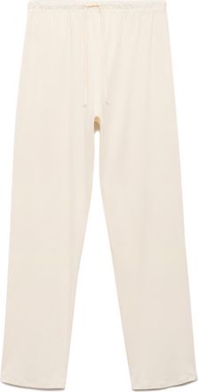 Mango Solid Cotton Pajama Pants in Vanilla at Nordstrom, Size Medium