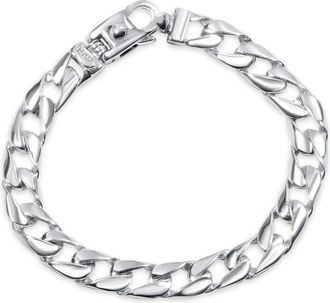 Pompeii3 Mens Curb Link 14k Gold (29gram) or Platinum (45gram) 7.5mm Bracelet 8.5