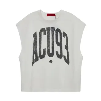 Acupuncture Sleeveless Tops, male, White, Size: XS Touch Down Sleeveless