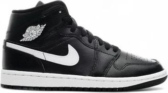 Nike Air Jordan 1 Mid Sneakers - Heren - Fitnessschoenen - Zwart - 40 1/2 EU - Leer - Fitness