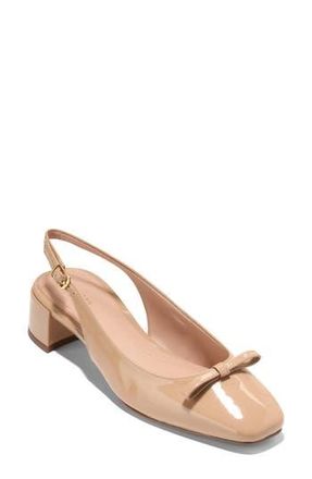 Cole Haan Patsy Bow Slingback Pump in Tuscan Sand Patent Leather at Nordstrom Rack, Size 6.5