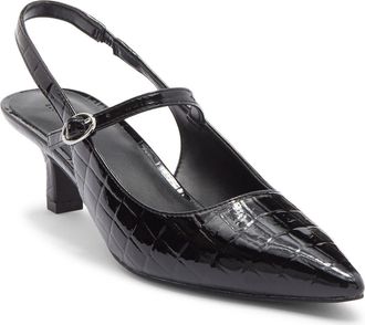Nordstrom Rack Miranda Slingback Pump in Black Croco at Nordstrom Rack, Size 5.5