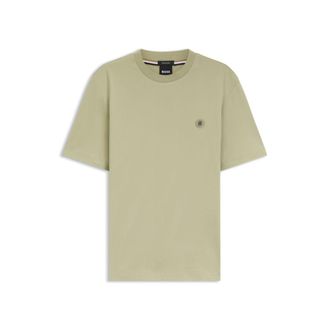 BOSS Cotton T-shirt with Double-B monogram badge
