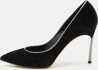 Casadei Black Suede Blade Pumps