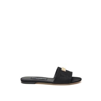 Dolce & Gabbana Sliders, female, Black, 4 1/2 UK, Ciabatta Nera Jacquard
