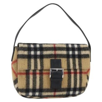 Burberry Pre-owned Shoulder Bags, female, Beige, Size: ONE SIZE Pre-owned Vintage Shoulder Bag