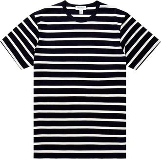 Sunspel T-shirt a righe - Blu