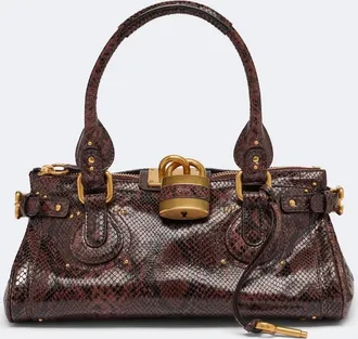 Chlo&eacute; Chlo&eacute; Bolso al hombro Paddington Small de piel grabada