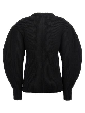 Jil Sander Ribbed Wool Sweater - Black