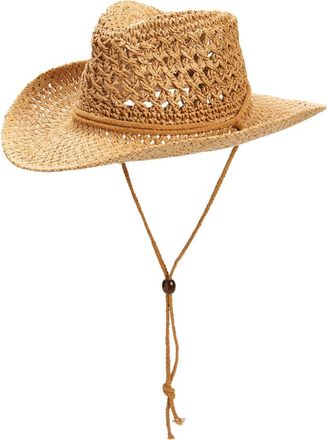 Vince Camuto Crochet Western Hat in Tan at Nordstrom Rack