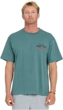 Quiksilver Fish Bones Short Sleeve Shirt in North Atlantic at Nordstrom, Size Xx-Large