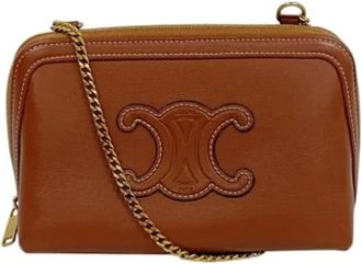 Celine Pre-owned Cross Body Bags, female, Brown, Size: ONE SIZE Pre-owned Leather celine-bags
