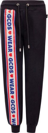 GCDS Zwarte Katoenen Joggers (Trainingsbroeken)