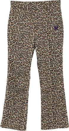 Needles Pantaloni con stampa leopardata - Marrone