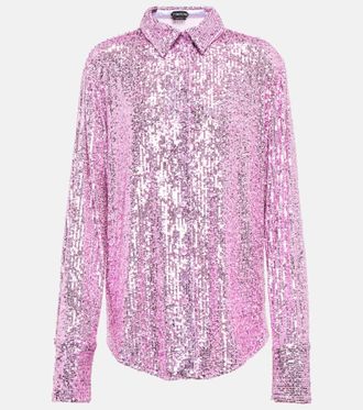 Tom Ford Camicia con paillettes