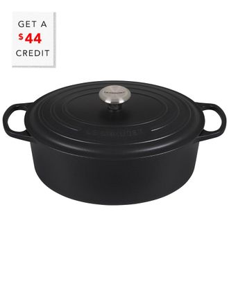 LE CREUSET Lecreuset New 6.75Qt Signature Oval Dutch Oven With $44 Credit