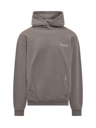 Represent Represent Gray Logo Embroidered Hoodie