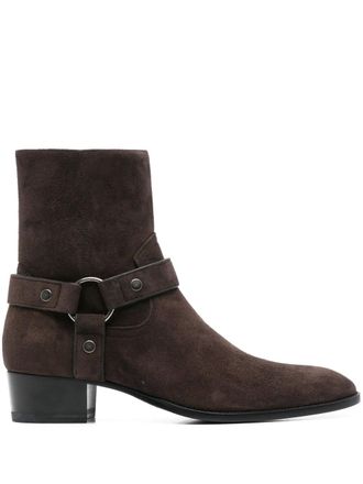 Saint Laurent 40mm side-fastening boots - Brown